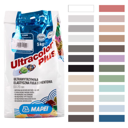 MAPEI Ultracolor Plus 5kg - ultrawytrzymała elastyczna fuga cementowa do 20 mm różne kolory, szybkowiążąca i szybkoschnąca