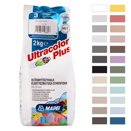 MAPEI Ultracolor Plus ultrawytrzymała elastyczna fuga cementowa do 20 mm 2kg różne kolory, szybkowiążąca i szybkoschnąca