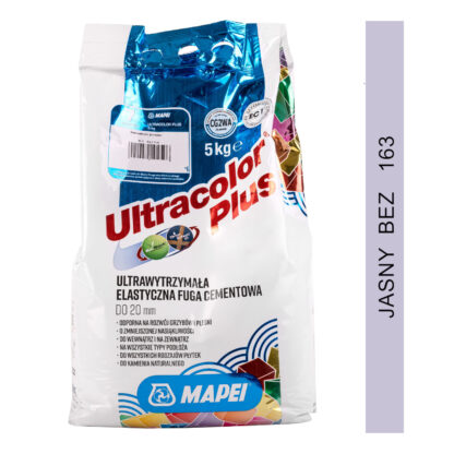 Przeterminowana fuga MAPEI ULTRACOLOR PLUS 5kg 163 jasny bez