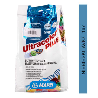 Ultrawytrzymała elastyczna fuga cementowa MAPEI Ultracolor Plus 5kg - 167 niebieski avio