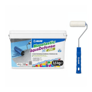 Hydroizolacja MAPEI MAPELASTIC AQUADEFENSE ZERO 3,5kg + wałek 10 cm