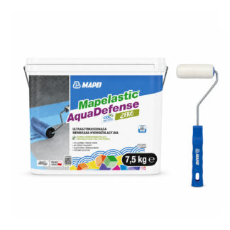 Hydroizolacja MAPEI MAPELASTIC AQUADEFENSE ZERO 7,5kg + wałek 10 cm